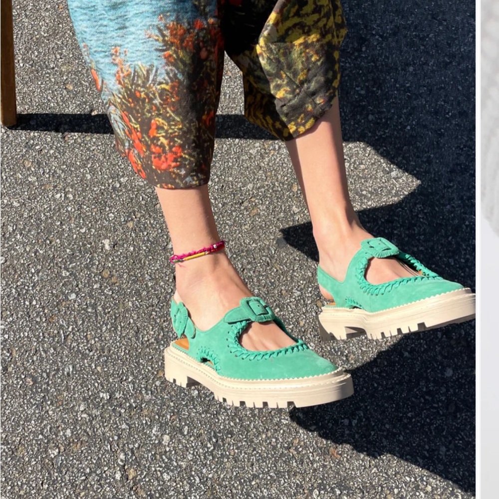 Beklina Mara Maria Sandal Shutter Green 6.5 Sold Out